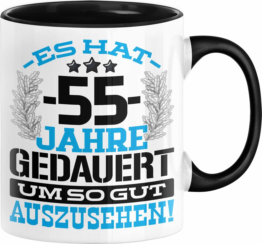 55. Geburtstag Lustig Geschenk Männer Frauen Geschenkidee zum 55er Mann Frau Es Hat 55 Jahre Gedauert Um So Gut Auszusehen Mutter Vater (Schwarz)
