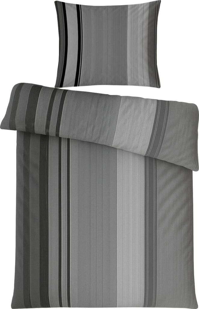 Bestlivings Bettwäsche Grau, Bettbezug 135x200cm Kissenbezug 80x80cm, mit Reißverschluss, 100% Polyester, Atmungsaktiv und höchste Qualität