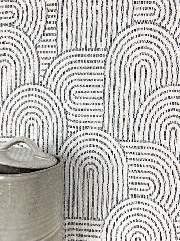 NEWROOM Tapete Grau Vliestapete Linien - Mustertapete Boho Produktbild 