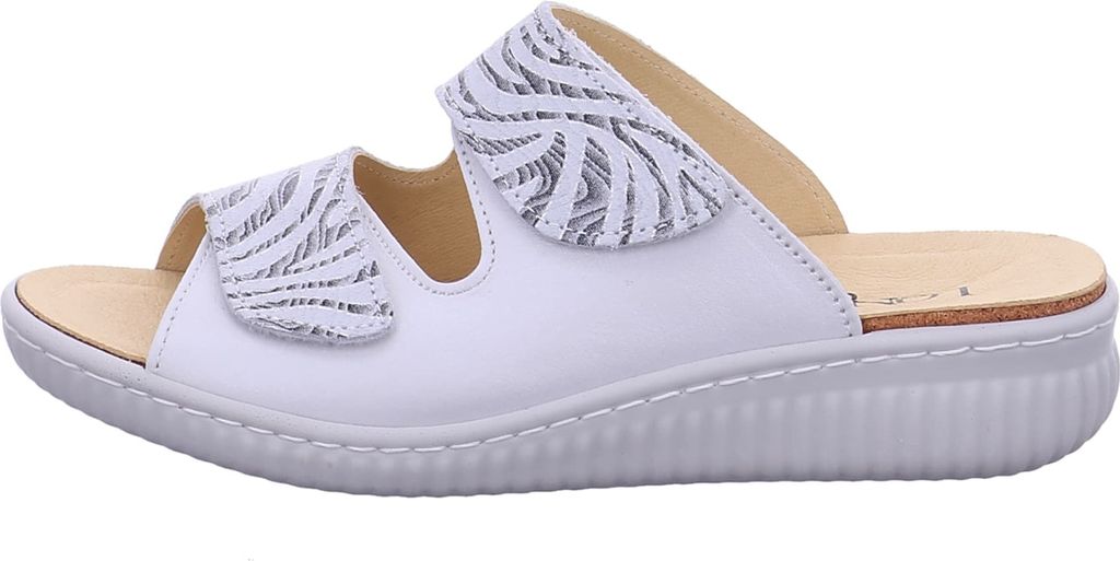 Longo Damen Pantolette 1126707 in weiß (Größe: 42)