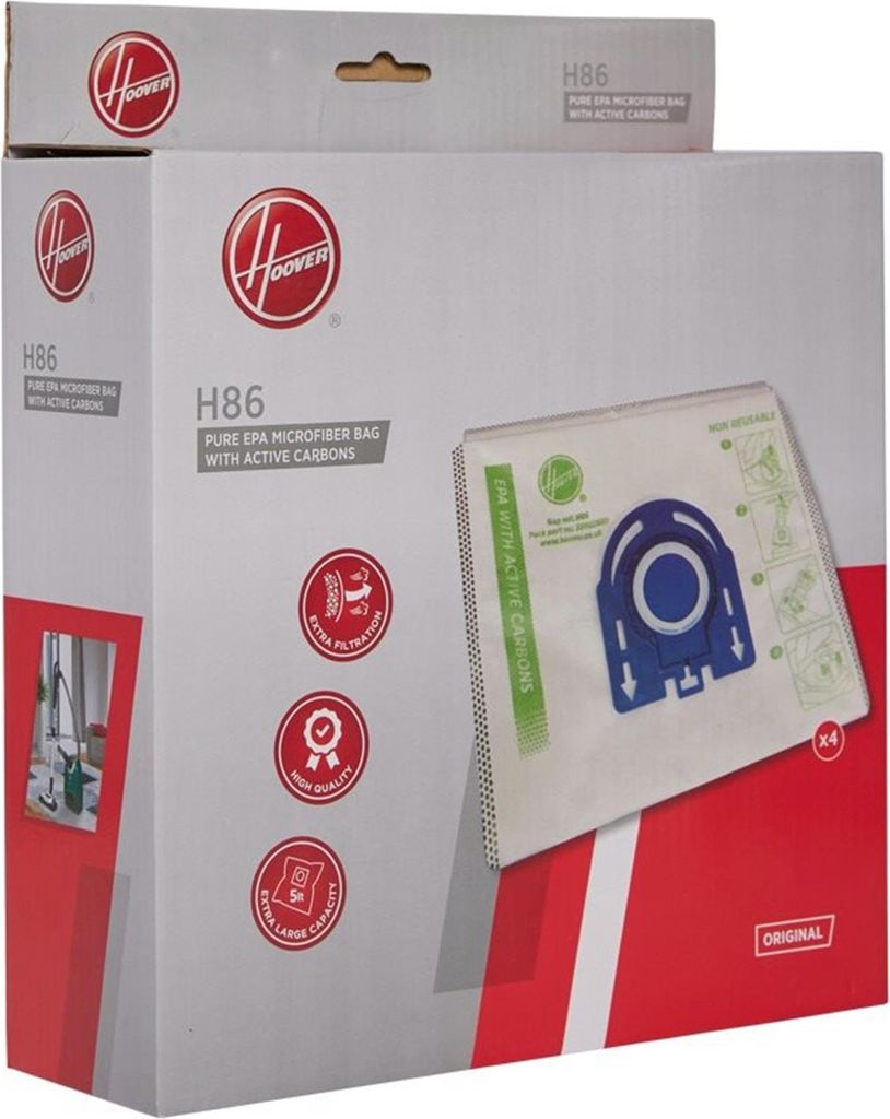 Hoover H86, Sac à poussière, Cylindre, Blanc, Hoover, Image du produit 