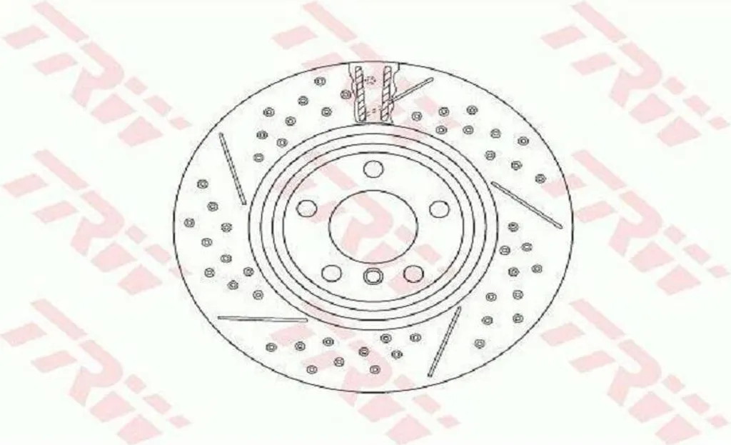 2 Disques de Frein TRW DF6606S pour BMW Série 1 F20 et Série 3 F31