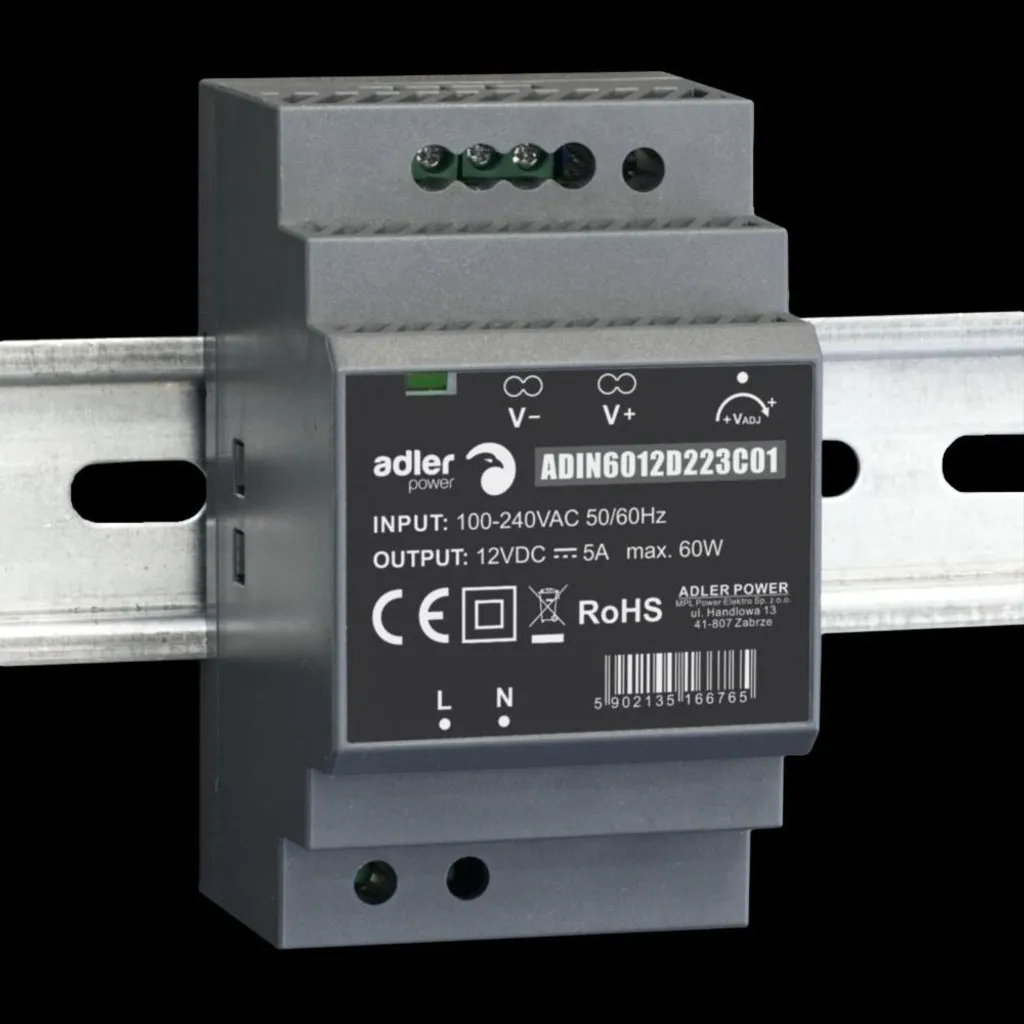 Alimentation 12V 60W pour Domotique et Vidéosurveillance Aigle ADIN6012