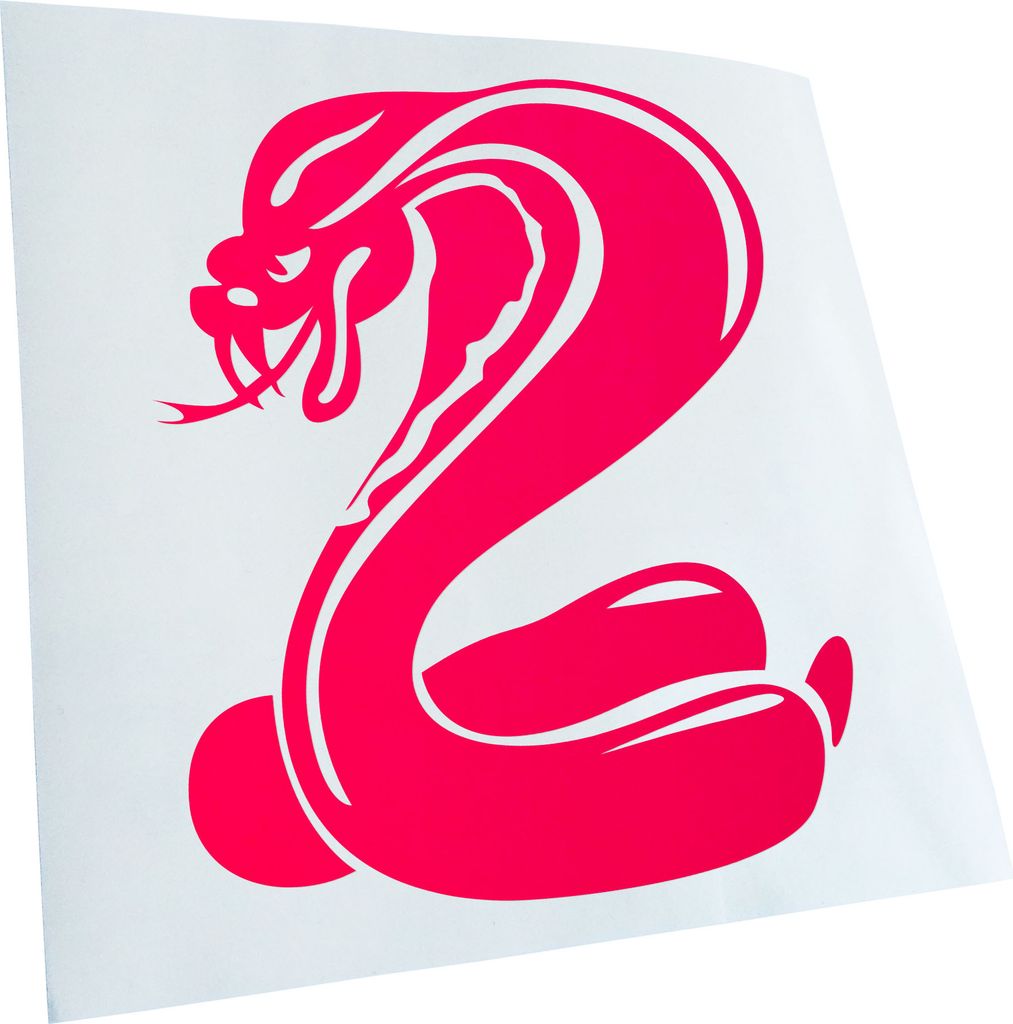 hauptsachebeklebt Kiwistar - Autoaufkleber - Kobrasymbol - Schlangenkopf Heckscheibe - Aufkleber für Auto Kfz Fahrrad, LKW, Truck Mofa