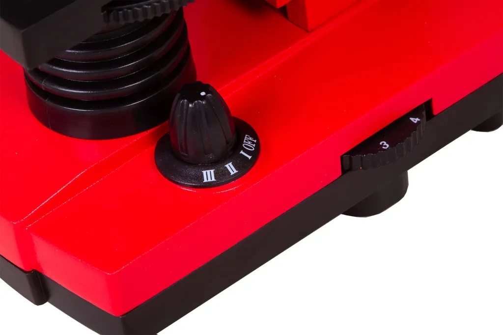 Microscope Junior 29 cm Rouge en Acier avec Coffret Complet 28 Pièces - 16