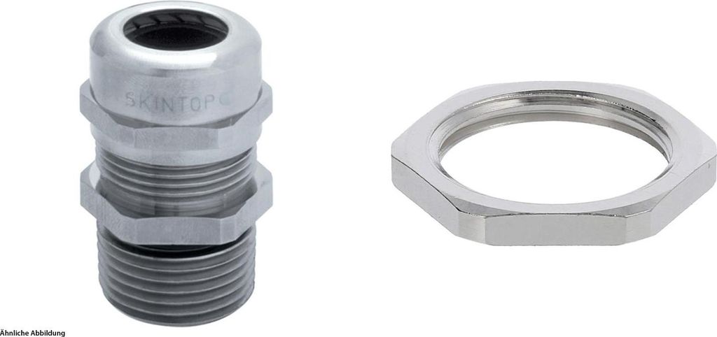 LAPP Verschraubung mit Gegenmutter M20x1,5 lang Messing (CuZn) vernickelt Gewindelänge 12,0mm - 1 Stück