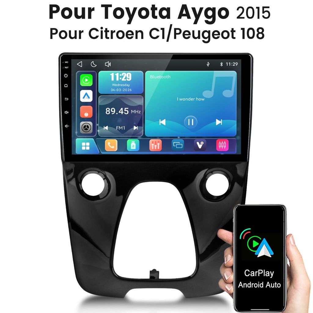 Autoradio Junsun pour Toyota Aygo (2015) / Citroën C1 / Image du produit 