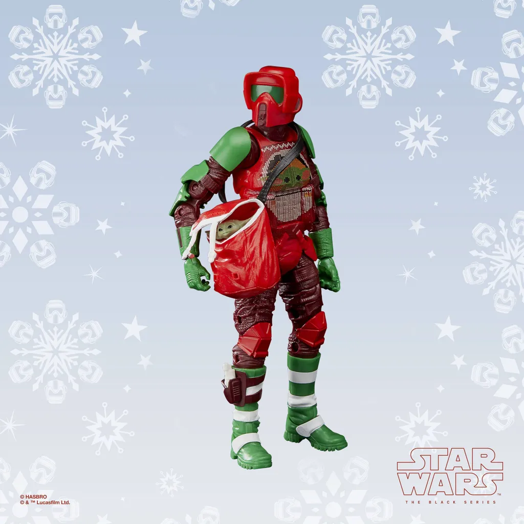 Figurine Scout Trooper de Noël Star Wars articulée avec accessoires