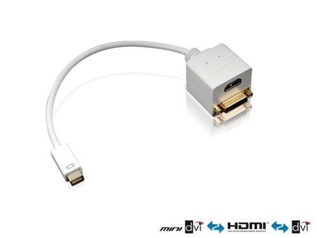 PureLink mini DVI-HDMI/DVI-D M-F 0.2m, 0,2m, Mini-DVI, HDMI + DVI