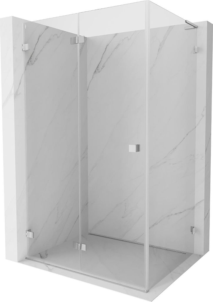 Mexen Lunar-F L faltbare Duschkabine links 90 x 80 cm, transparent, chrom - 836L-090-080-01-00-L