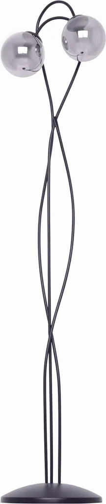 Lampadaire noir élégant abat-jours en verre Kaja RUBI design moderne