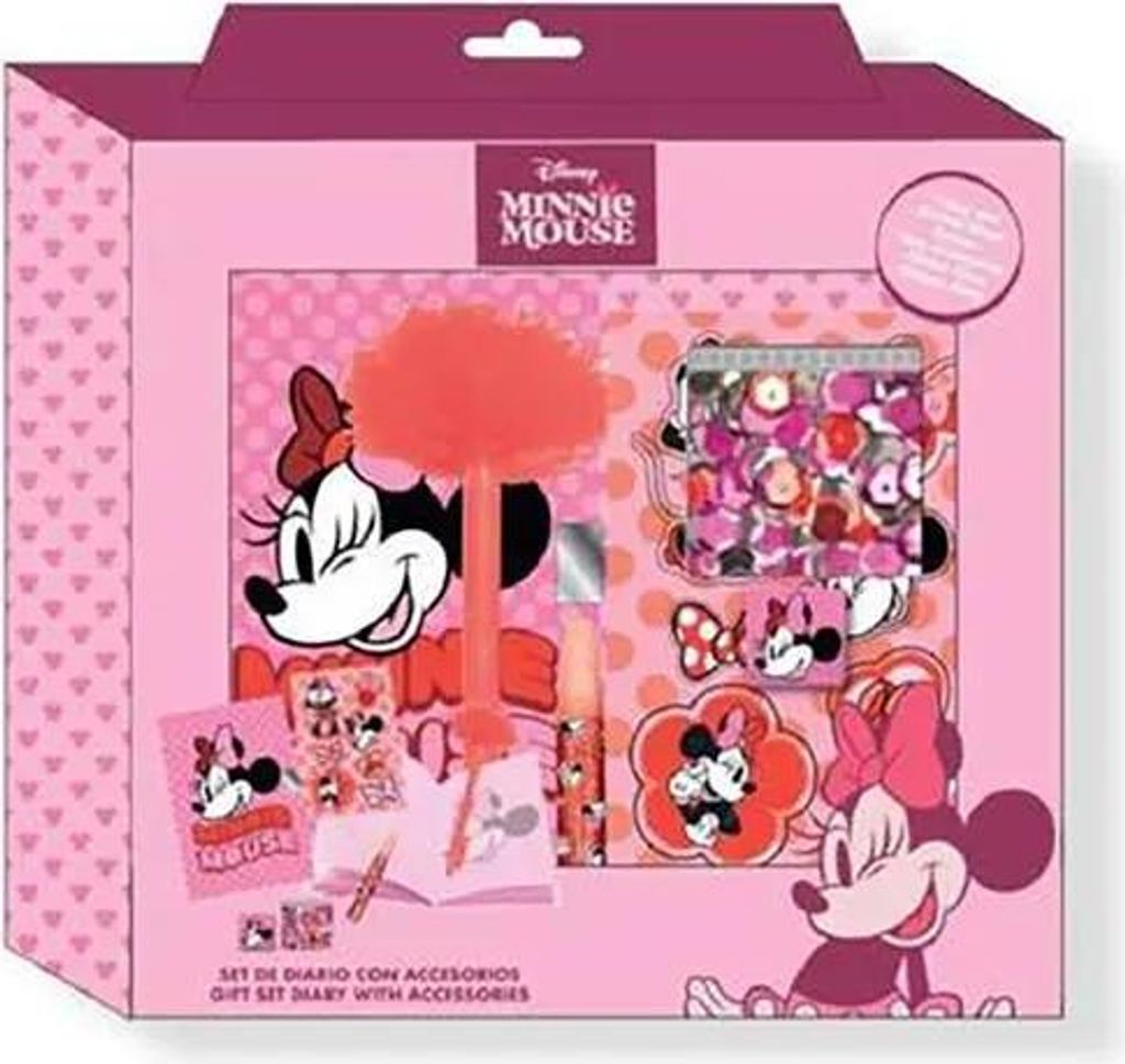 Cerda Group Minnie Set Tagebuch 23.5x25x5.5 Cm Rosa Rosa One Size