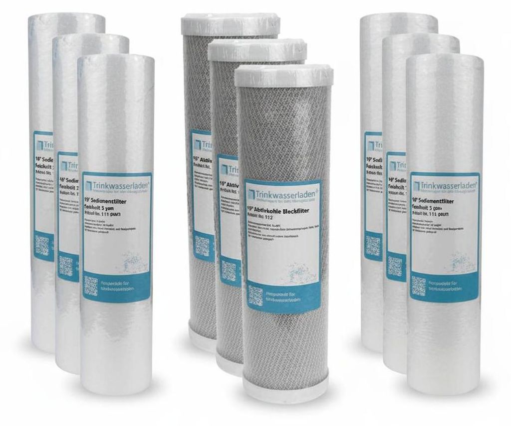 1,5 Jahre Filter Set 10' 9-teilig Ersatzfilter Umkehrosmose Produktbild 
