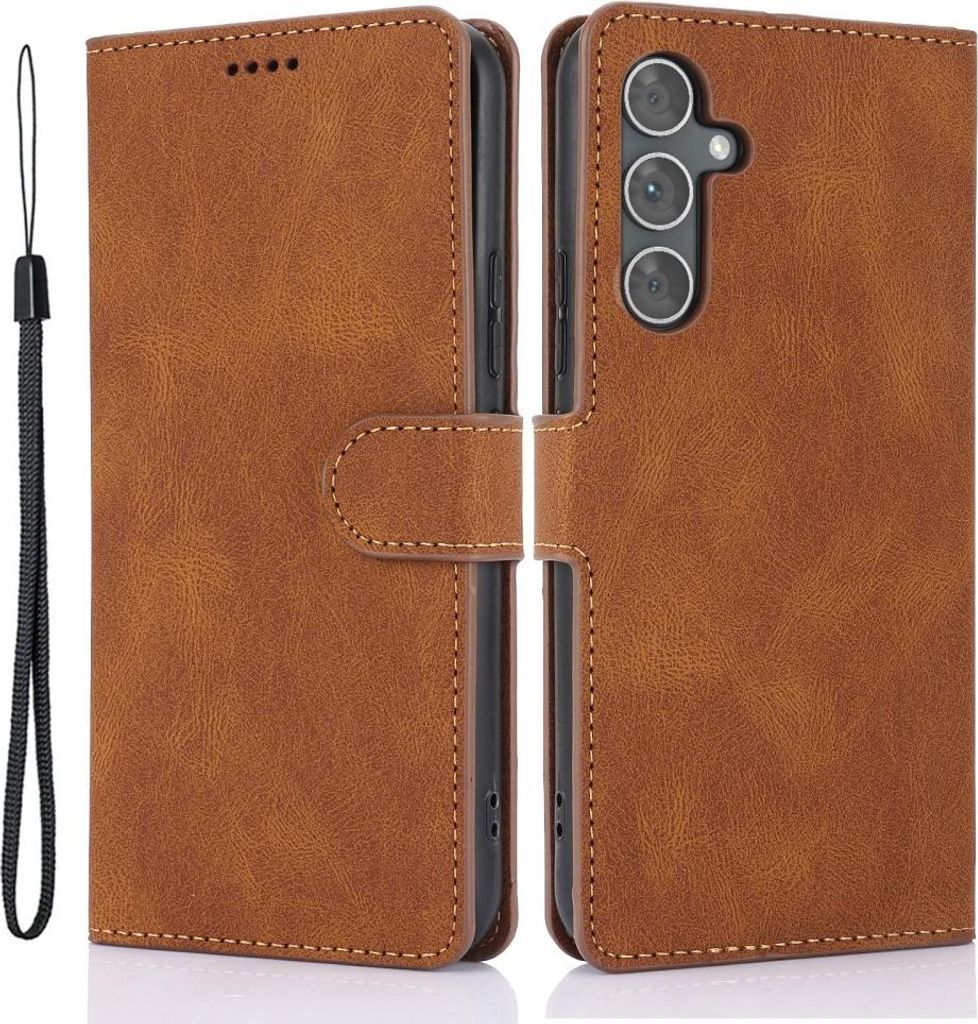 Samsung Galaxy A55 Hülle - Coverup Klapphülle - Braun