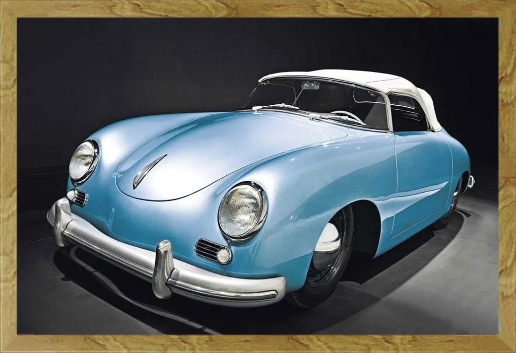 Quadro Auto Sportiva Vintage Cornice Shinsuke Rovere Maxi Vetro
