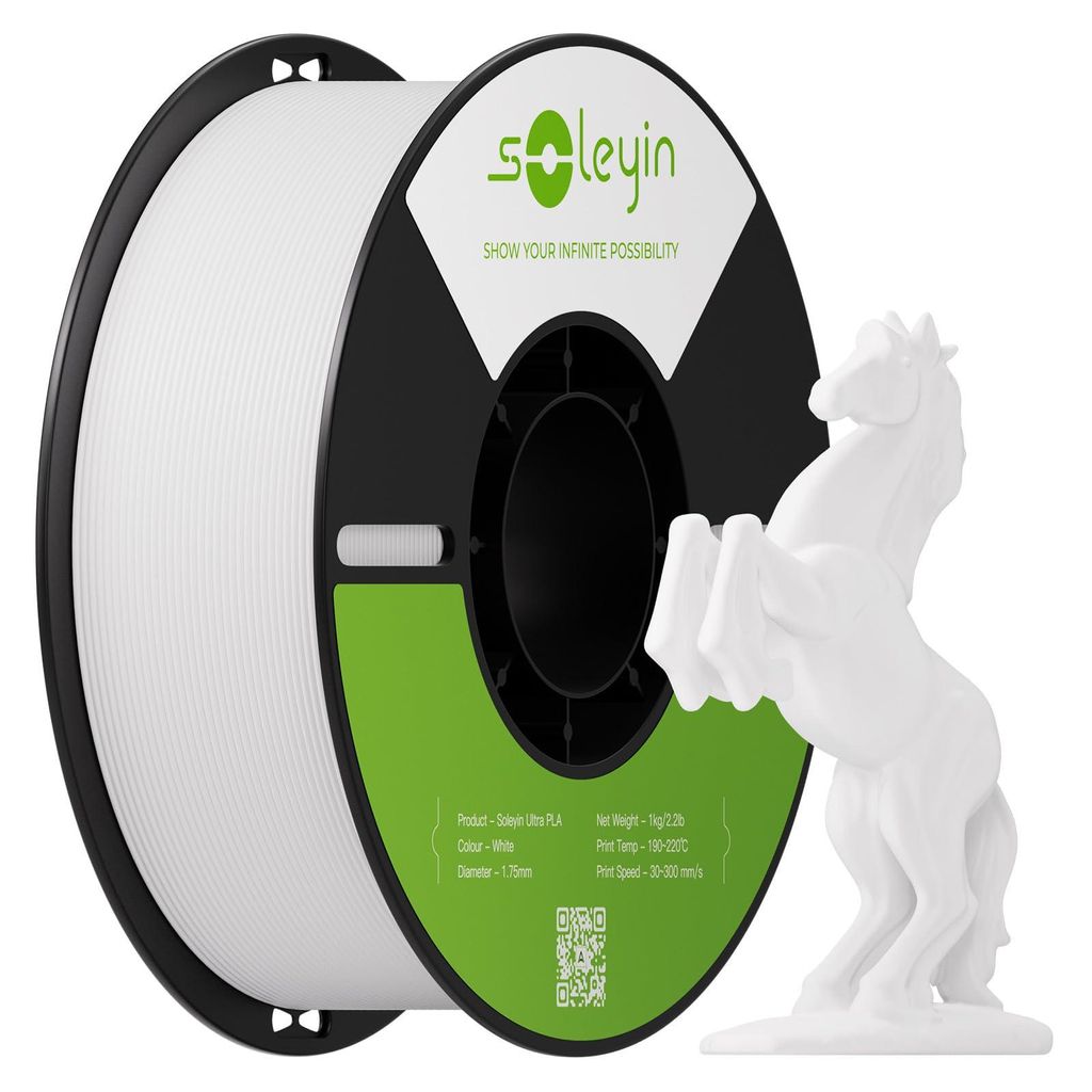 Creality Soleyin PLA Filament 1.75mm Weiß, 3D Drucker Produktbild 