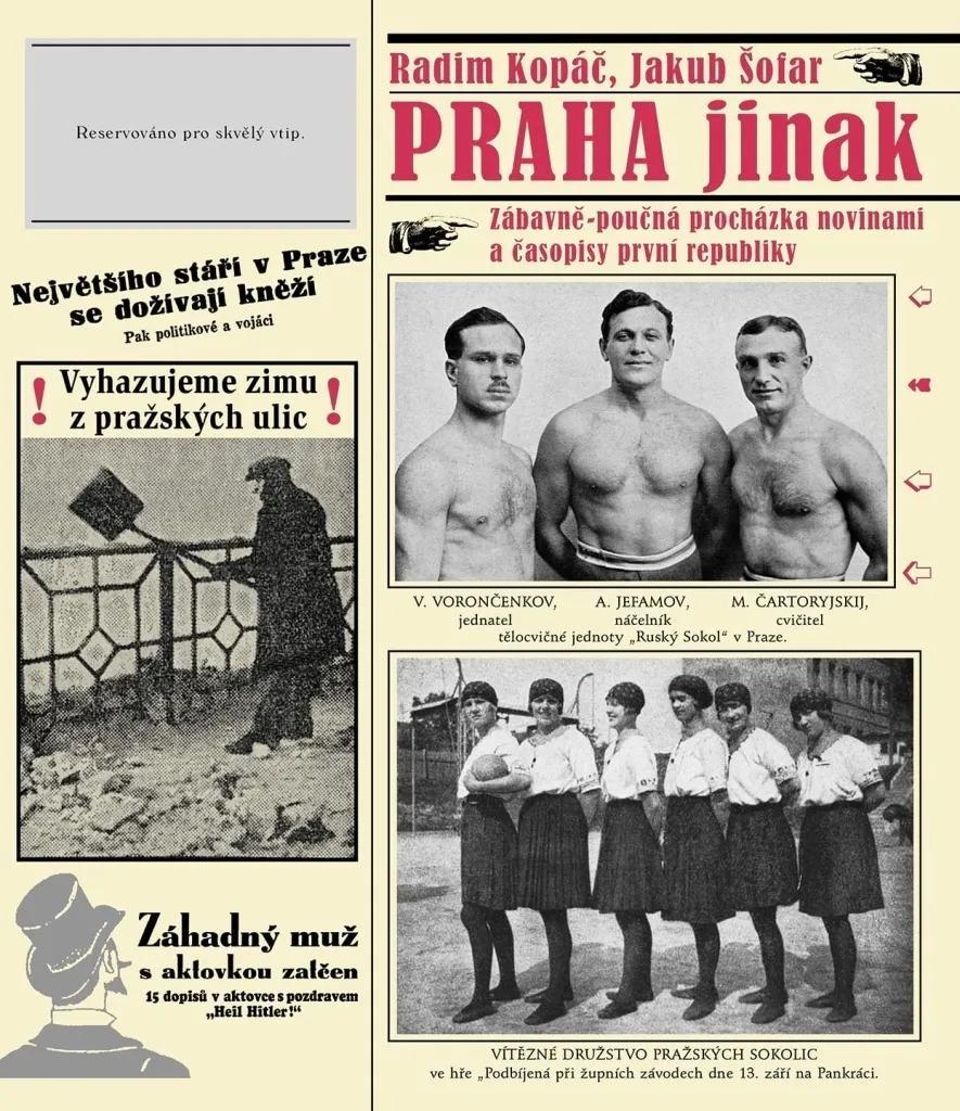 Livre d'histoire culturelle sur Prague et la presse ancienne tchèque