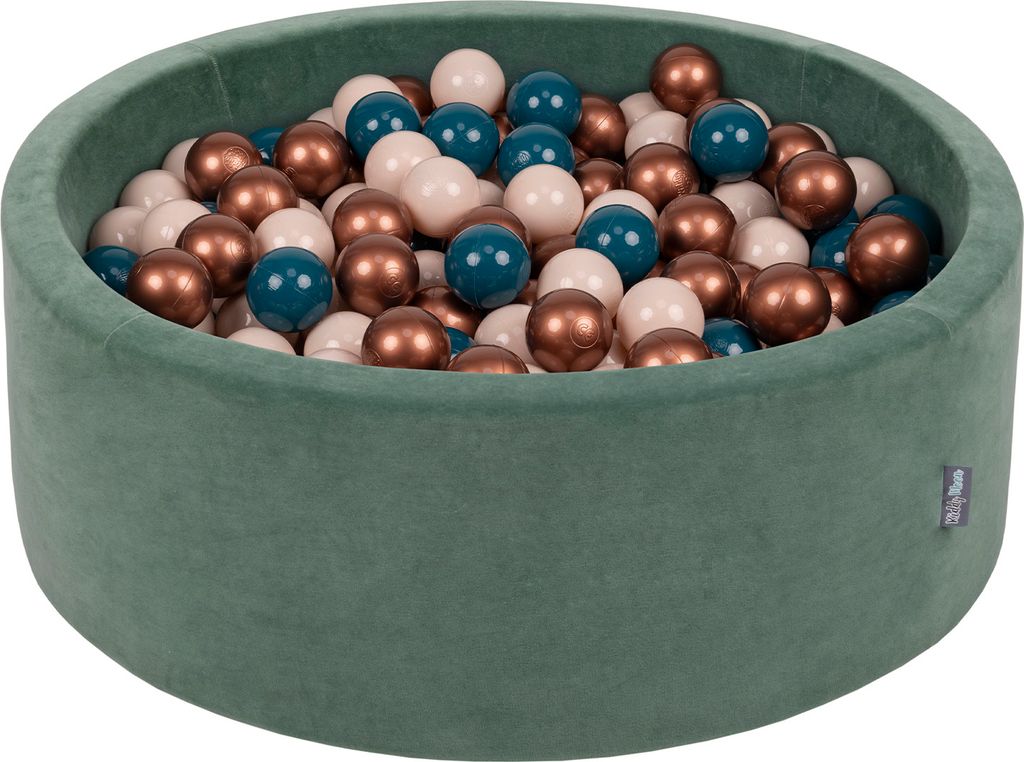 KiddyMoon rund bällebad velvet bällepool 90x30cm/200 bälle Produktbild 