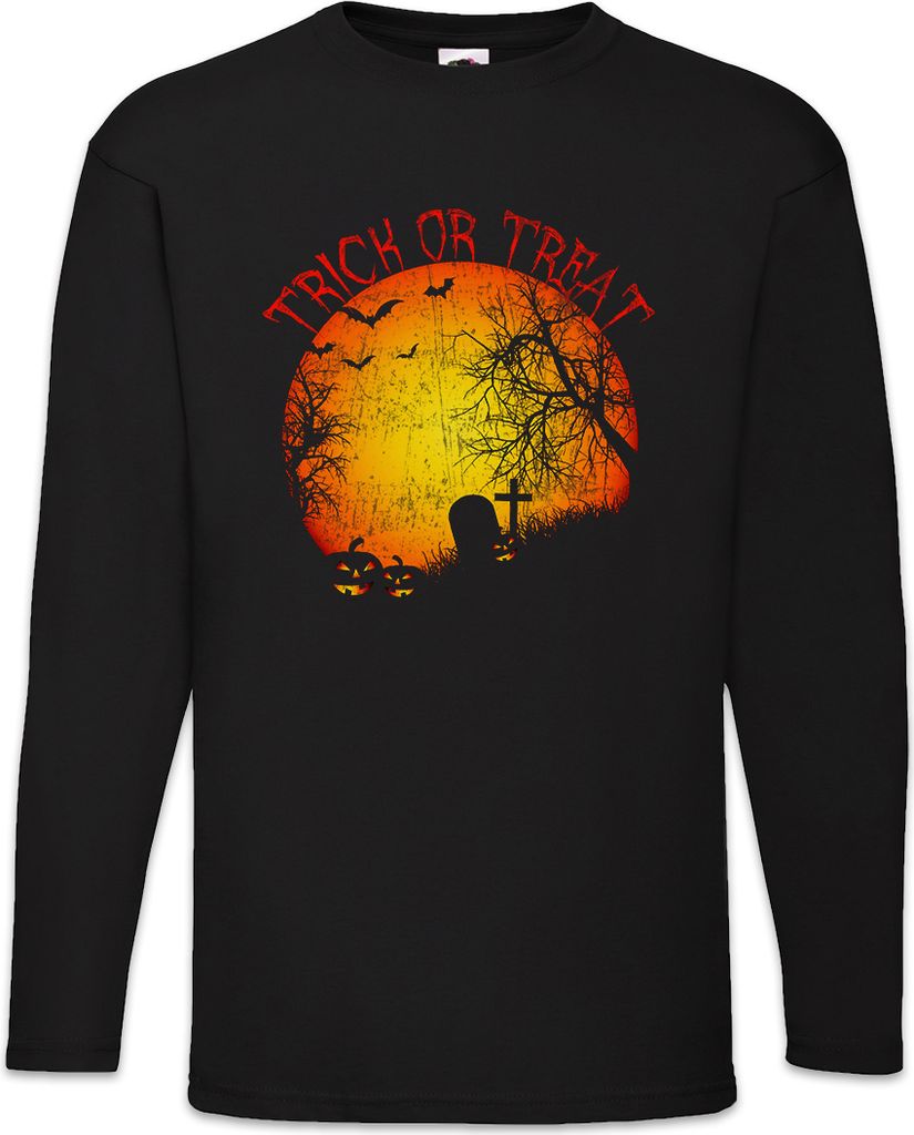 Urban Backwoods Trick Or Treat, Langarm T-Shirt, Farbe: Schwarz, Größe: 4XL