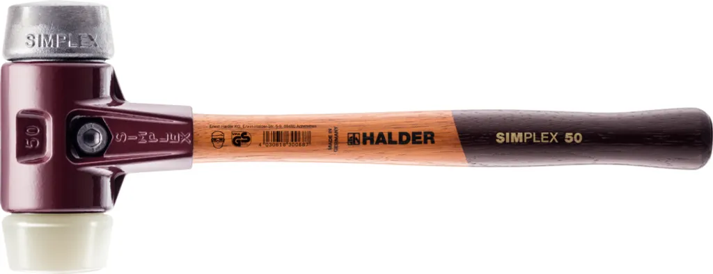 Halder Simplex 3089.030 Martello Antirimbalzo Professionale 30mm