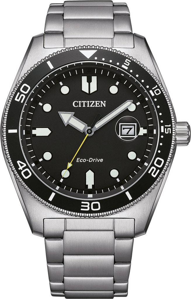 Citizen AW1760-81E Eco-Drive Herrenuhr Solar Stahl/Schwarz 1