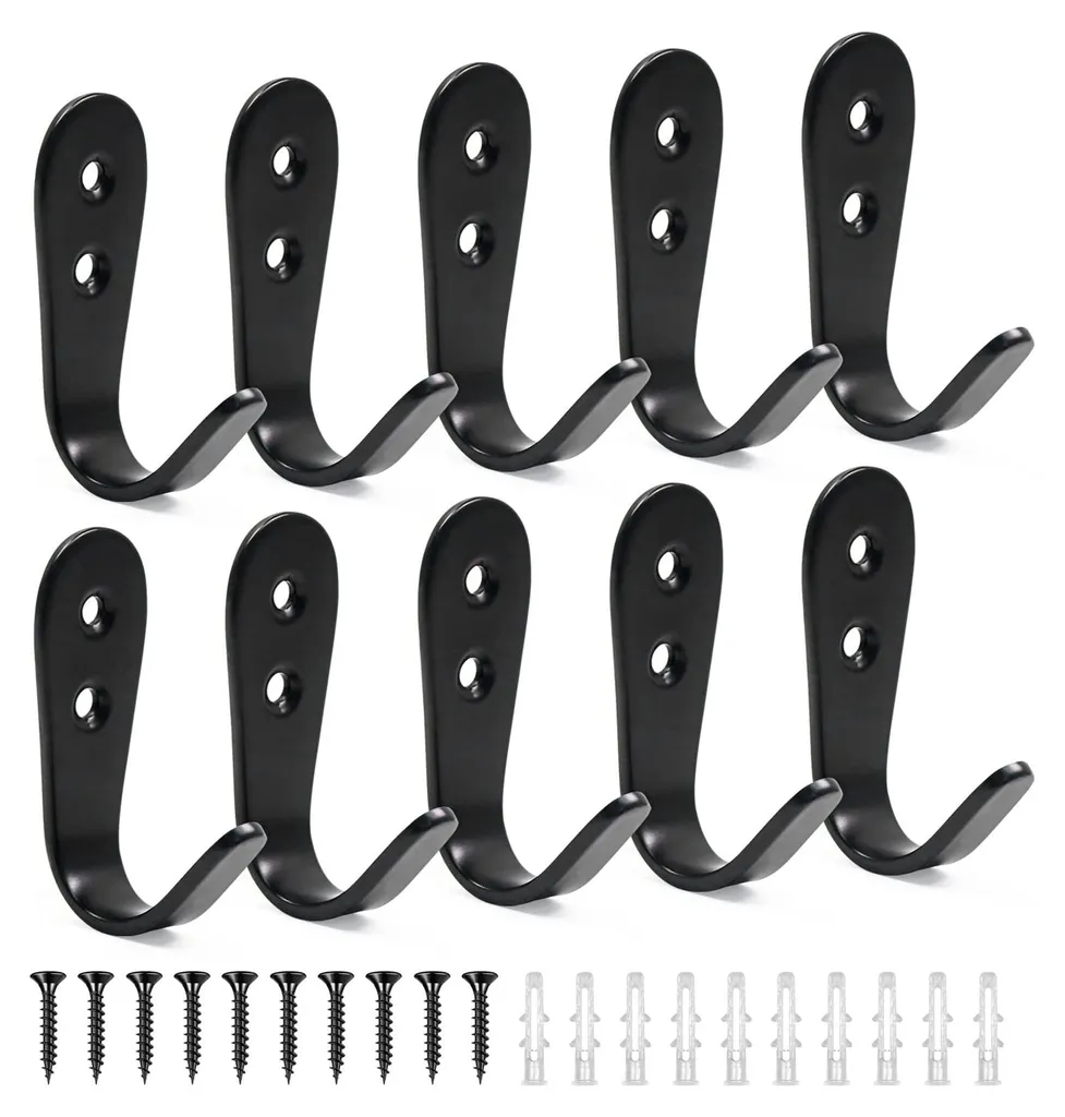 Crochets Muraux Anti-Rouille pour Salle de Bain et Cuisine - Lot de 10