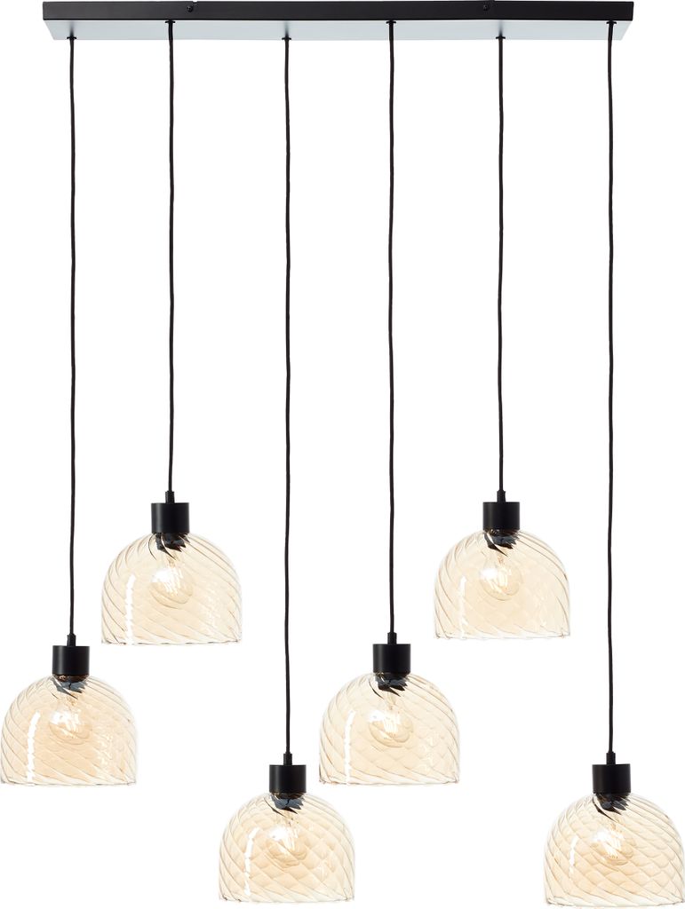 BRILLIANT Pendelleuchte 5-flammig Casto schwarz IP20 E27 dimmbar Geeignet für LED-Leuchtmittel