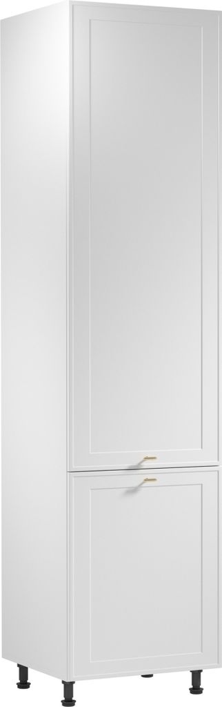 Küche Hochschrank 60 cm Küchenblock Küchenschrank Küchenzeile, Sorento D60RWN, Weiß