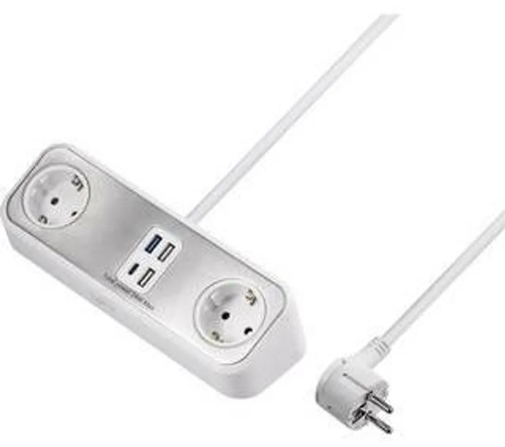 Double Prise Murale sans Interrupteur Sygonix SY-4538256 Blanc Pur