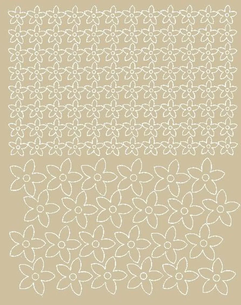 Adesivi Casco Bici Fiori Beige Opaco 120 Pezzi - Decorazione Decal Kit - 1