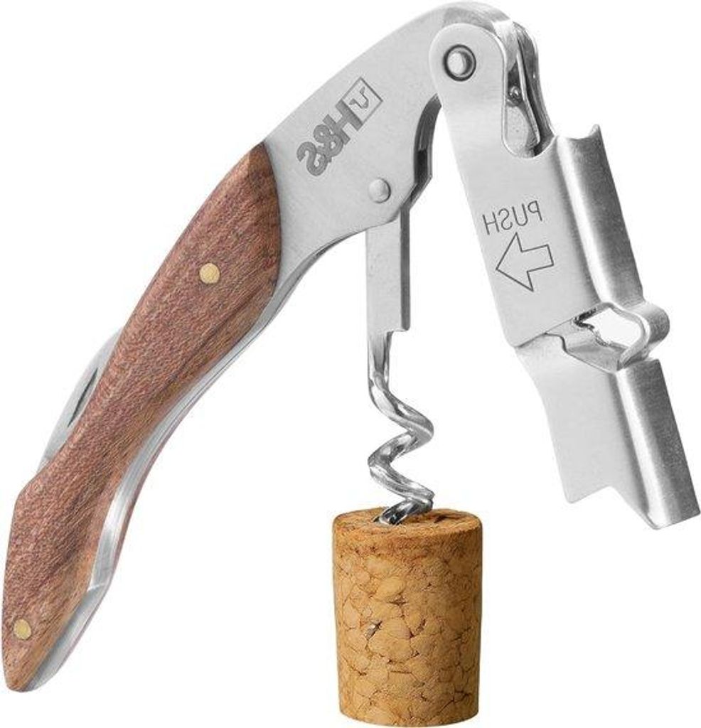 Professioneller Korkenzieher mit Edelstahlhandgriff und Folienmesser