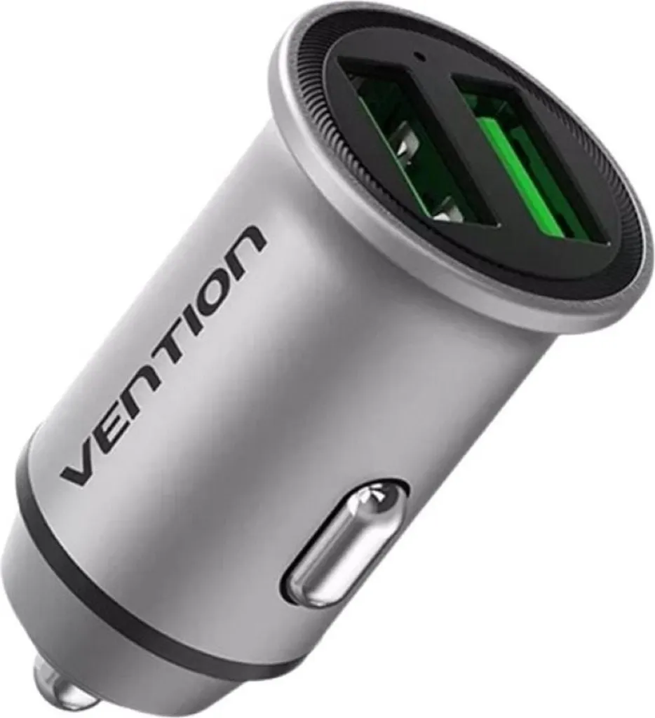Vention Chargeur de Voiture USB-A 36W en Alliage d'Aluminium Gris