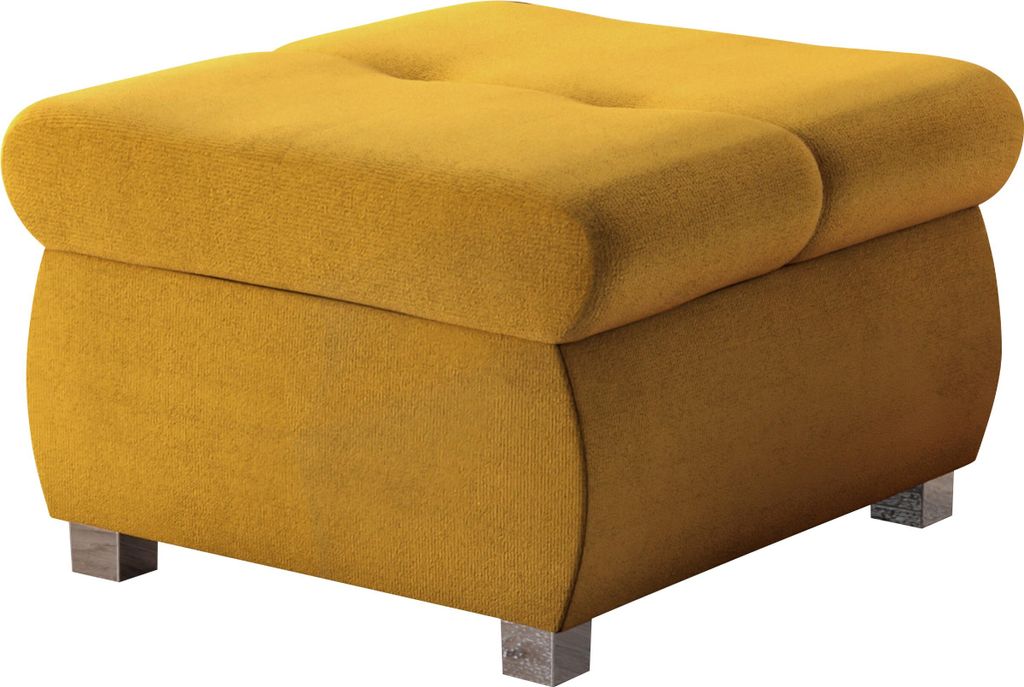 MIRJAN24 Polsterhocker Orkan Klein, Moderne Sitzhocker vom Hersteller, Holzkonstruktion, 60x60x39 cm (Farbe: Fresh 37)