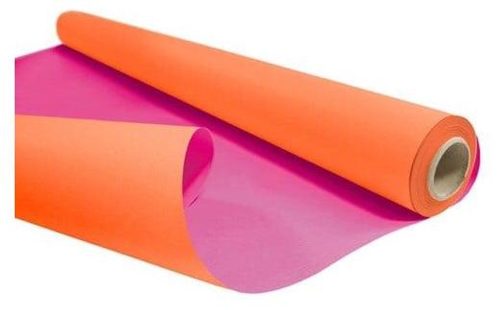 Dekoratives Verpackungspapier KRAFT DUO Orange-Rosa 69 cm/25 m