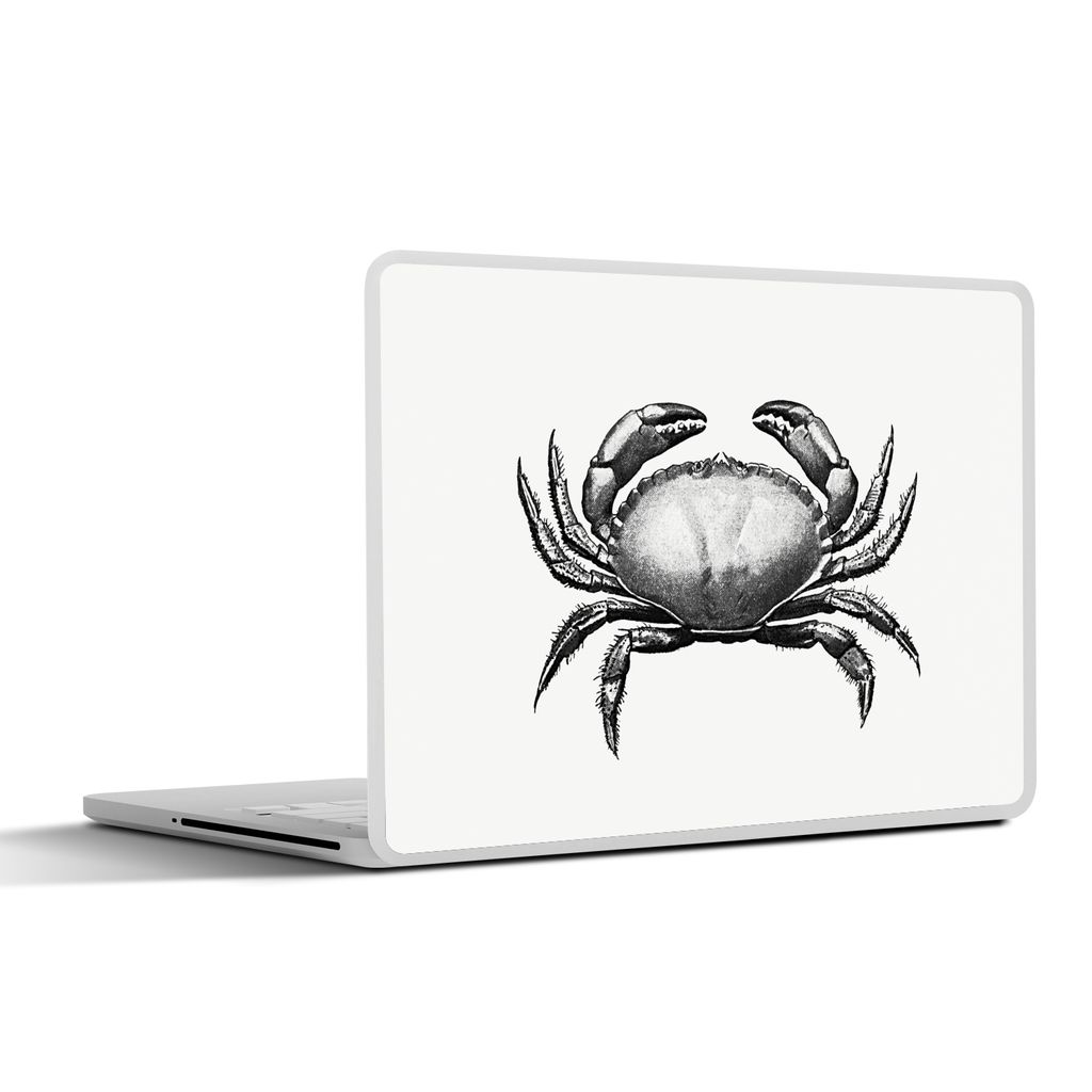 MuchoWow Laptop Aufkleber Sticker Cover Jahrgang - Krabbe - Tiere 31x22.5 cm - Laptop-Deko