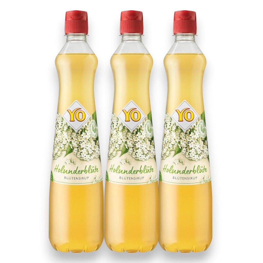 YO Holunderblüteblüte Sirup VEGAN 700ml (3er Pack)