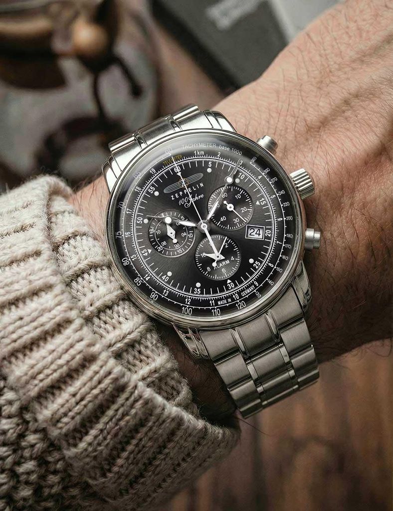 Zeppelin Watches 7680M2 - Orologio da polso uomo, acciaio inox