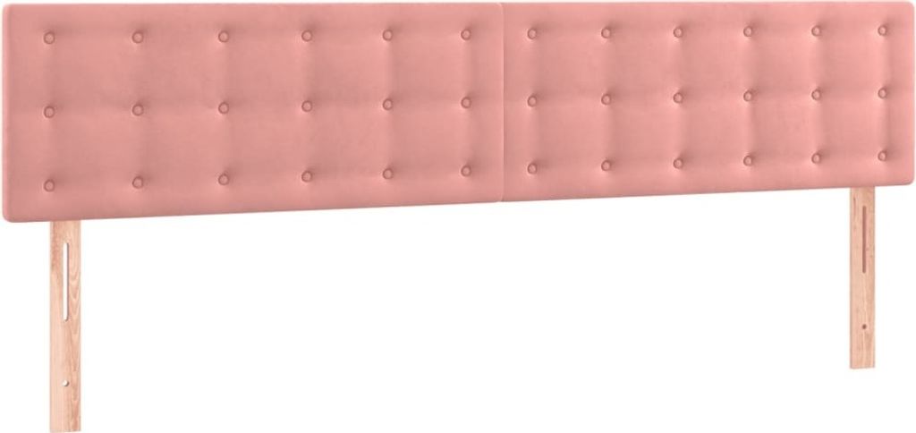 vidaXL Kopfteile Rosa 200x5x78/88 cm Samt