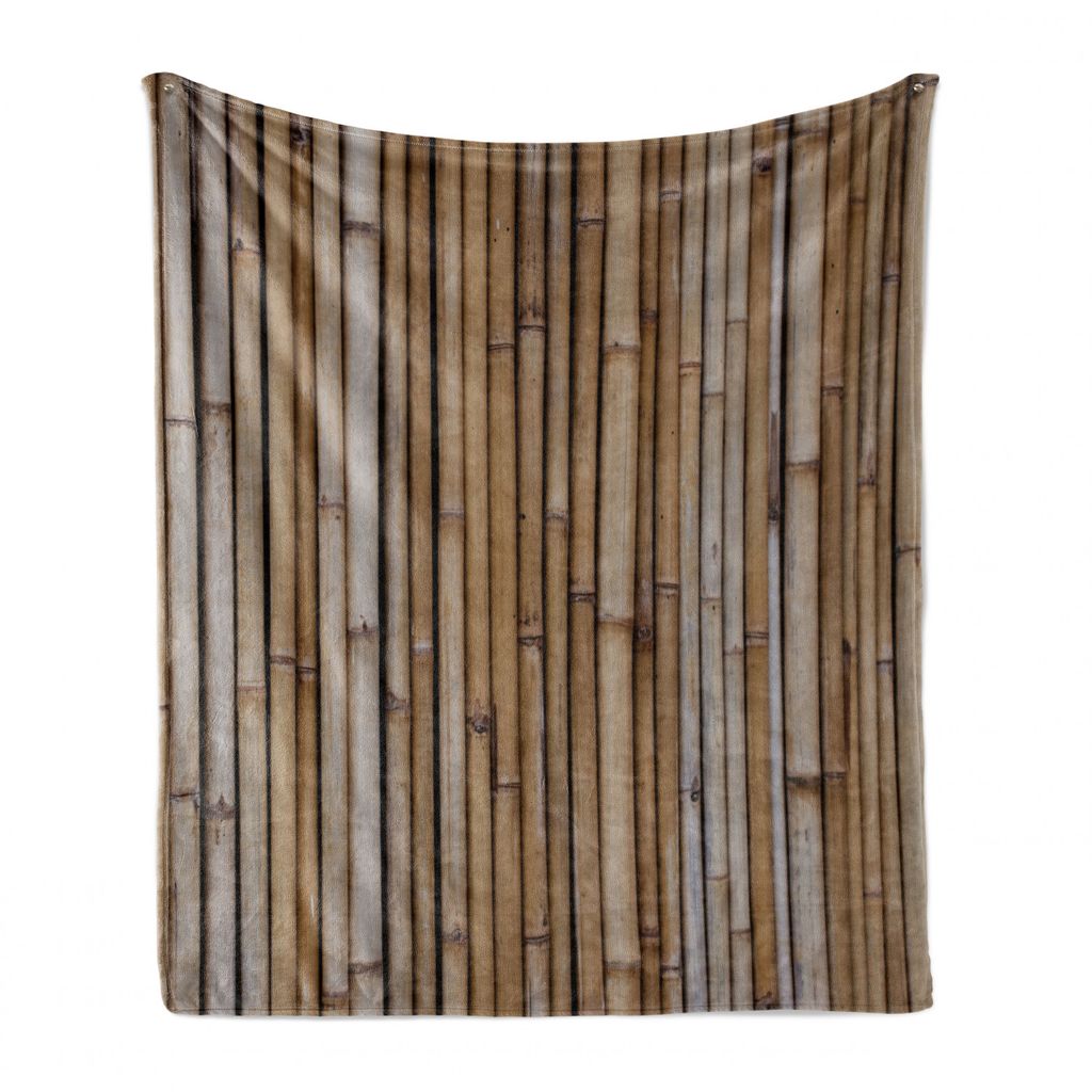 ABAKUHAUS Die Architektur Weich Flanell Fleece Decke, Trockene Bambuszaun Bild, Gemütlicher Plüsch für den Innen- und Außenbereich, 125 x 175 c...