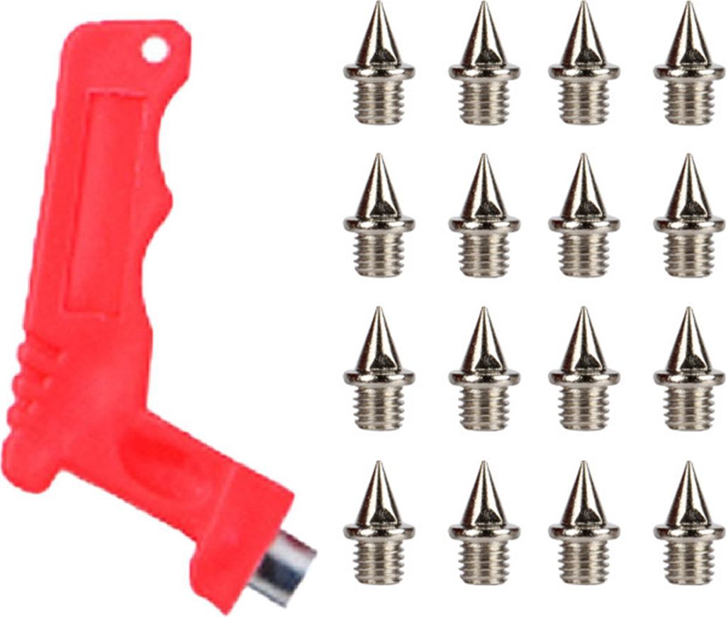 100 Stück Track-Spikes Kohlenstoffstahl für Lauf- und Cross-Country-Schuhe mit Spike-Schlüssel für Sprint-Sport-Laufschuhe