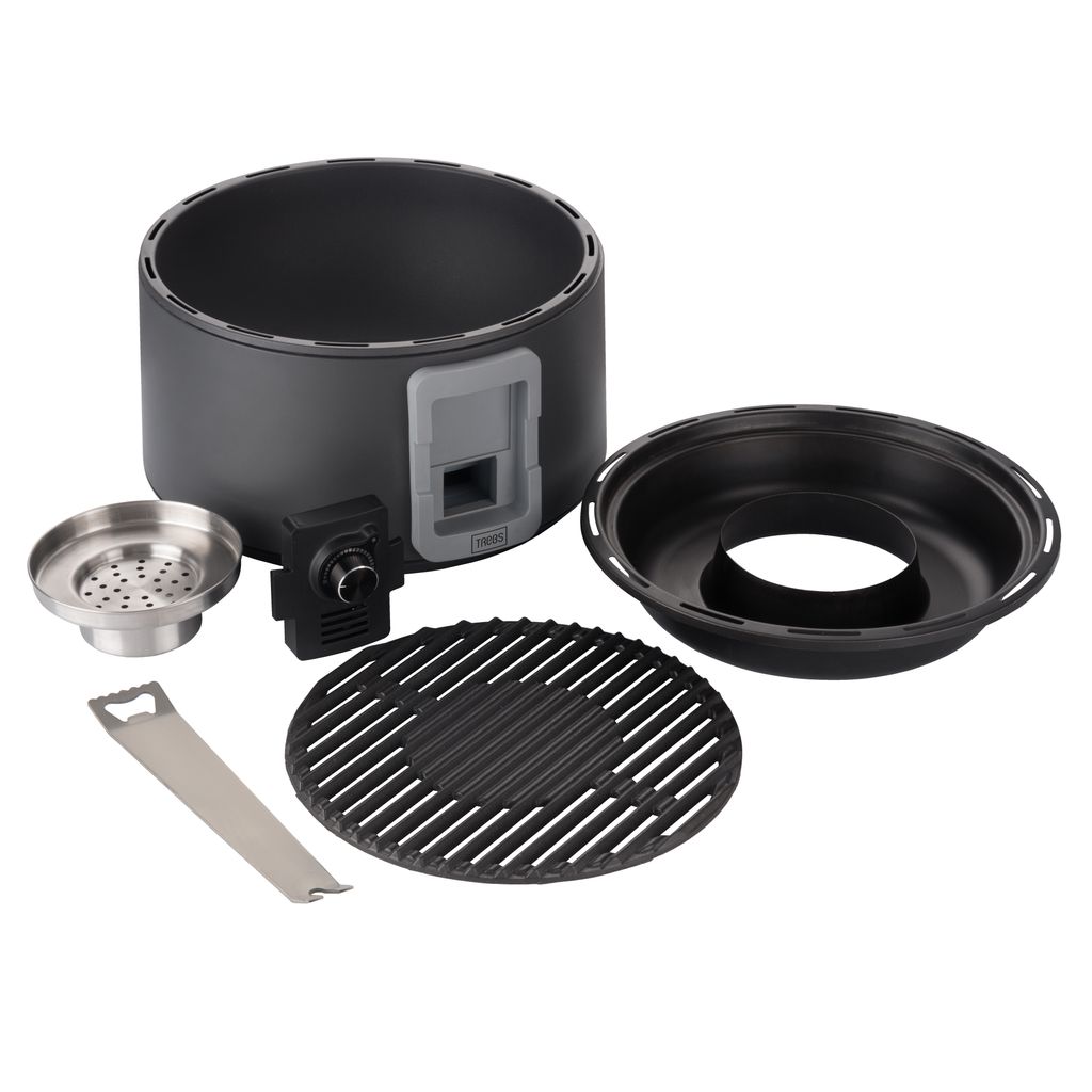 Trebs Tragbarer Holzkohlengrill 35 cm Schwarz 99335 Produktbild 