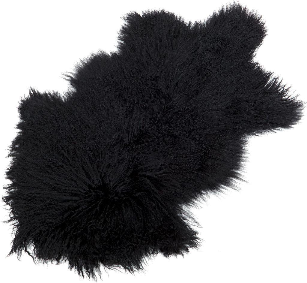 Naturform Tibetlammfell Teppich 100x55cm JAY37 Schwarz Produktbild 