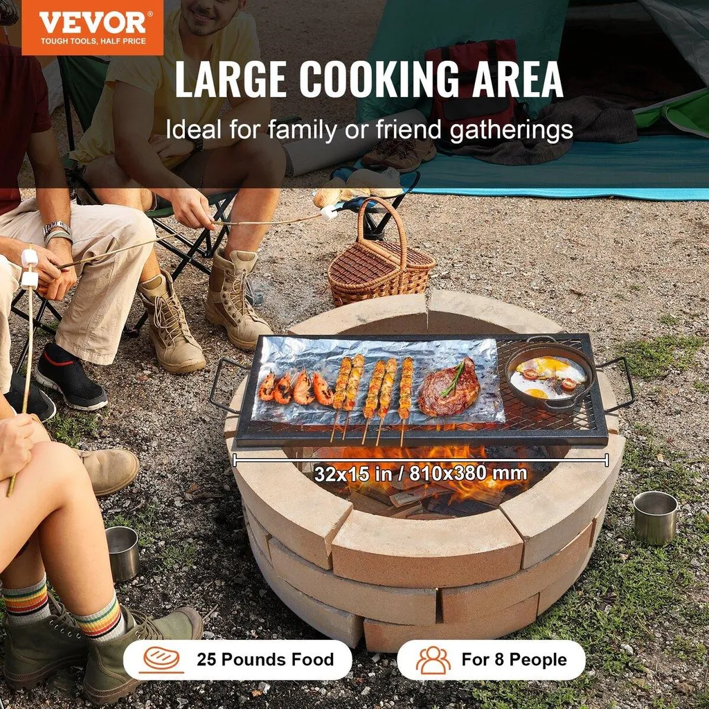 Griglia Acciaio Rettangolare 32 Pollici per BBQ e Fuoco Vivo - X-Marks - 2