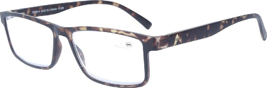 B&S READY READER PLASTIC SQUARE HAVANA +1.0 | Moderne Produktbild 