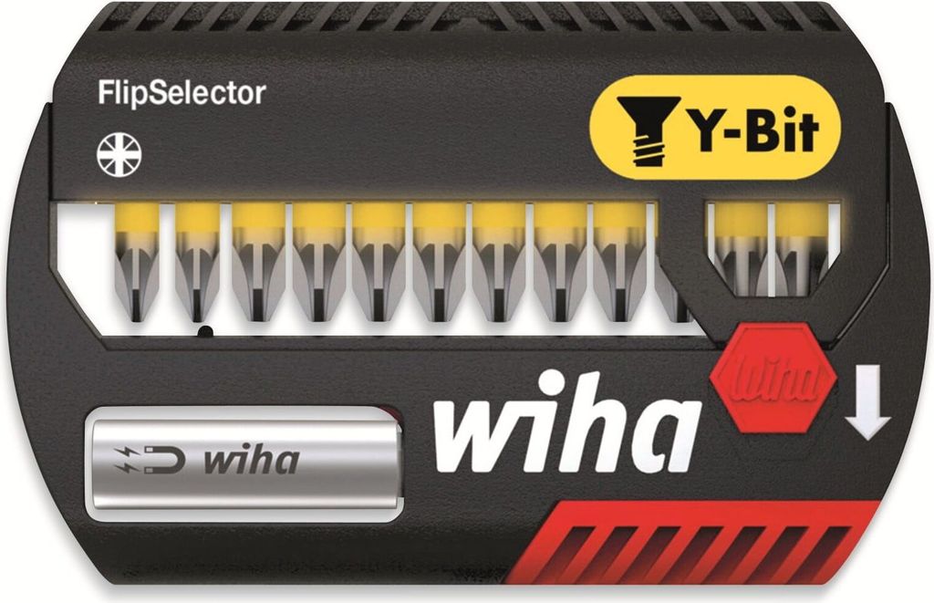 WIHA 41829 Bit-Satz FlipSelector, 13-teilig Pozidriv, 25 mm, Y-Bit (41829)