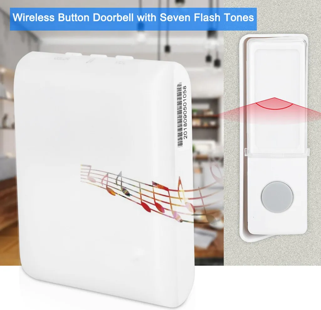 Offerta Campanello per Sordi Wireless: Luce LED 7 Colori a Prezzo Shock - 3