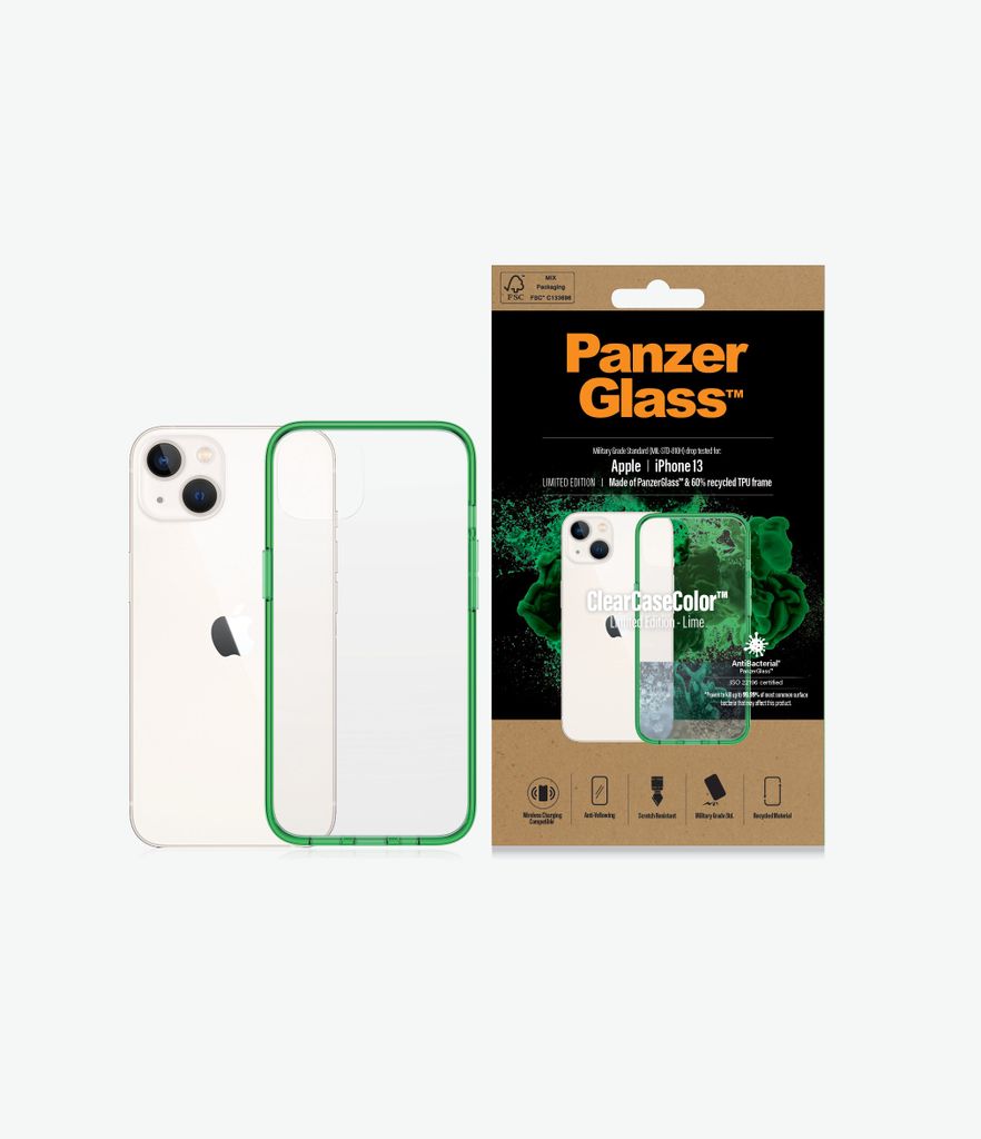 PanzerGlass ClearCaseColor iPhone 13 - Lime, Cover, Apple, Apple - iPhone 13, 15,4 cm (6.06"), Grün