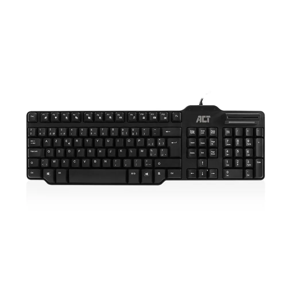 Clavier USB AZERTY Lecteur eID Intégré - Lecture Carte à Puce Rapide