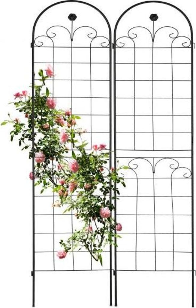 Rankgitter 180 cm 2er Set schwarz