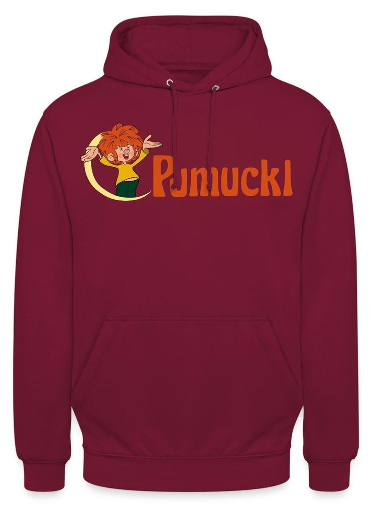 Spreadshirt Pumuckl Mit Frecher Pose Und Logo Schriftzug Uni Hoodie, S, Bordeaux
